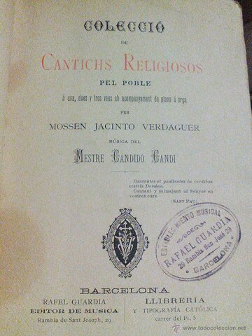 "Col·lecció de càntics religiosos per al poble"