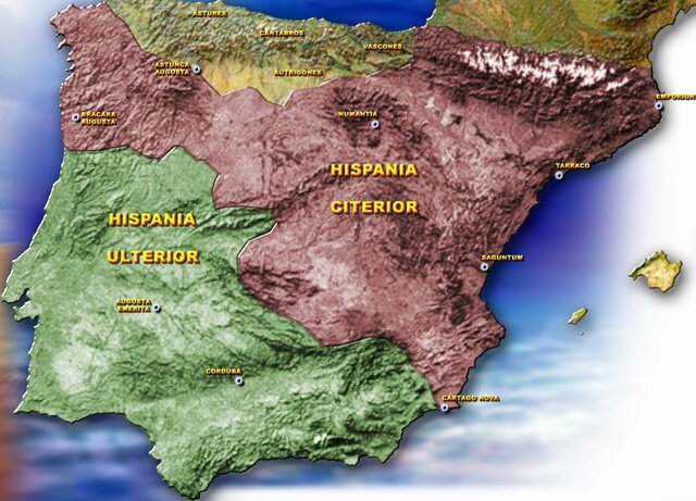 Primera división administrativa de Hispania