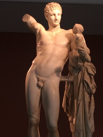 GRECIA: Hermes con el niño Dioniso (350-330 a. C.)