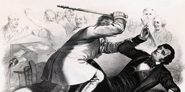Preston Brooks vs Charles Sumner 1856