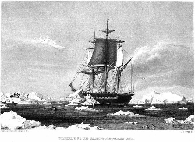 Captain Charles Wilkes circumnavigates Antarctica