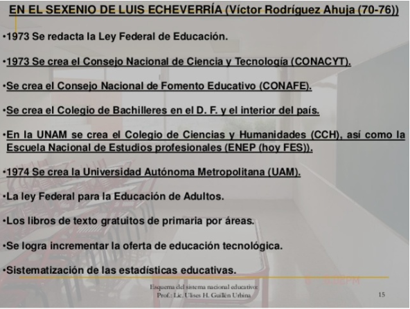 El gobierno de Echeverría partió de la creación de organismos descentralizados