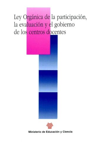 Ley Orgánica de la participación, la evaluación y el gobierno de los centros docentes
