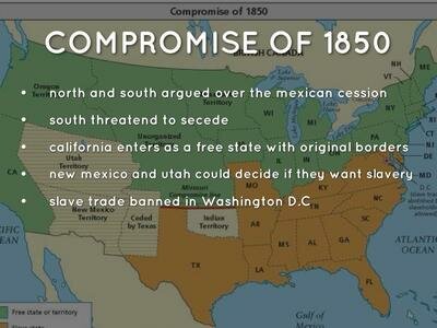 The Compromise of 1850 including the Fugitive Slave State