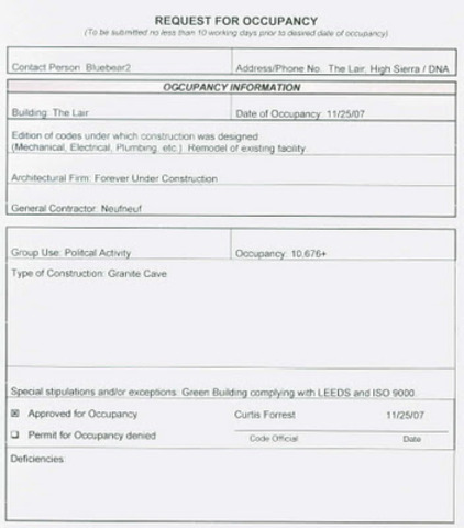 Occupancy Permits Act