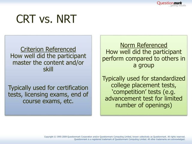 Criterion-Referenced Testing (CRT)