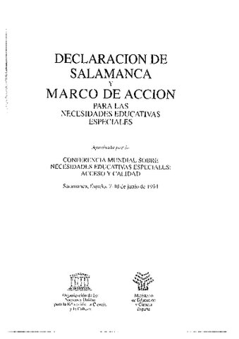 La declaración de Salamanca