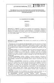Ley 1618 del 2013