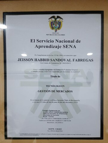 primer titulo obtenido en estudio superior