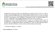 Inicio proceso de transferencia