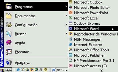 Sistema operativo ''Programa'' Windows 98