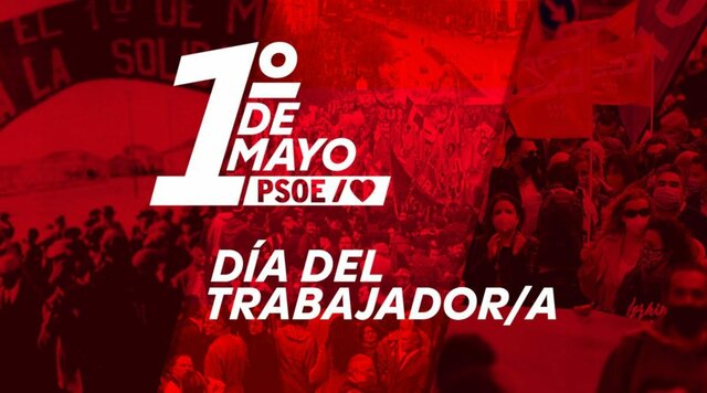 El PSOE participa en la celebració del Primer de Maig.