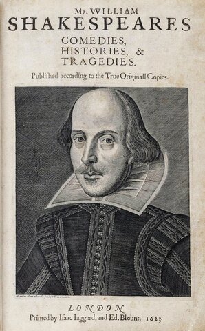 first folio edition of William Shakespeare's plays