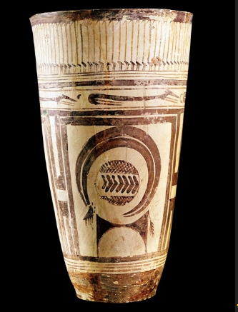 Beaker with ibex motif