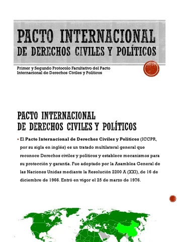 Protocolo Facultativo del Pacto Internacional de Derechos Civiles y Políticos, 29 de octubre de 1969.