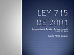 Ley 715 del 2001