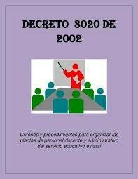 Decreto 3020 de 2002