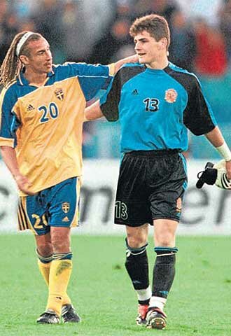 Debut con España en la Eurocopa del 2000