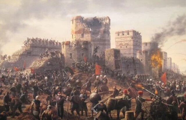 Los turcos conquistan Constantinopla