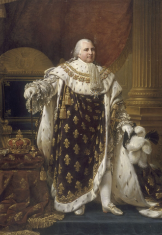 inicio del reinado de Luis XVIII en Francia.