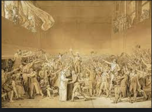 Inauguración de Los Estados Generales en Francia y juramento del Juego de la Pelota.