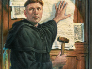 Martin Luther writes "the Ninety-Five Theses"