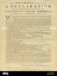 Declaración de Independencia de las 13 colonias americanas