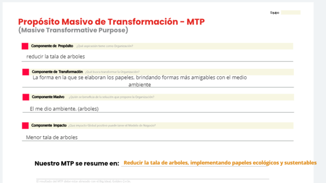 Propósito Masivo de Transformación - MTP