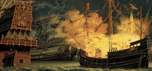 The defeat of the Spanish Armada