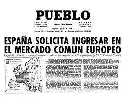 España solicita entrada en el Mercado Común
