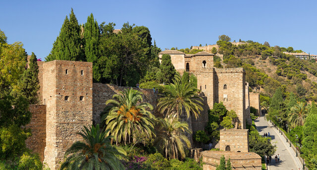 Construcción de la Alcazaba de Málaga.
