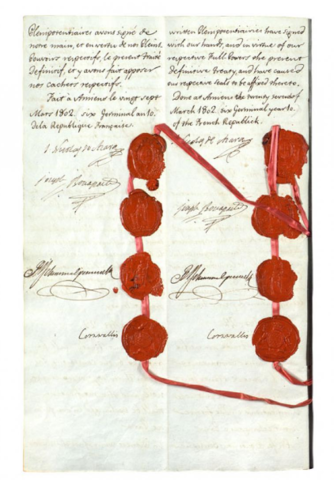 Paz de Amiens de Napoleón y Gran Bretaña.