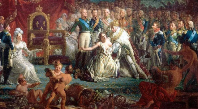 inicio del reinado de Luis XVIII en Francia.