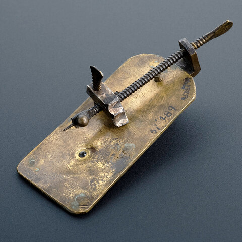 Anton Van Leeuwenhoek uses his microscope
