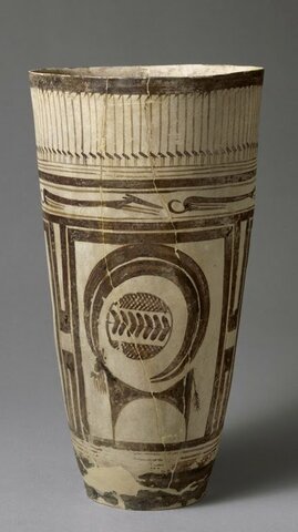 Beaker with ibex motif