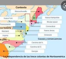 Independencia de las trece colonias inglesas de Norteamérica