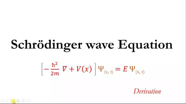 Schrödinger's equation