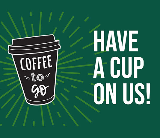 Free coffee With Coupon Today Only!