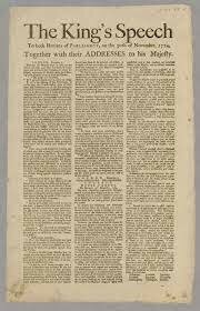 King George III's speech to parliament