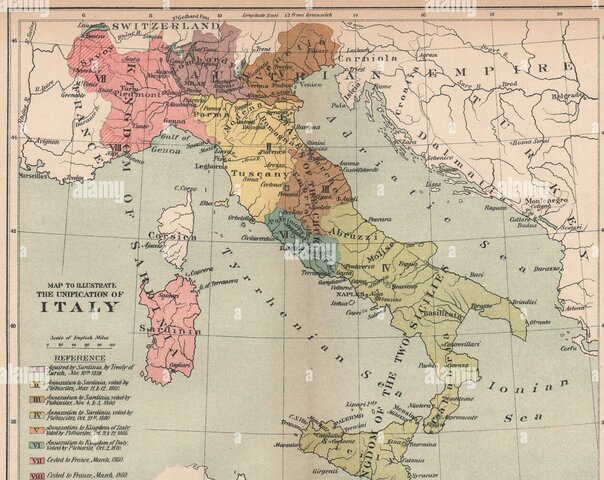 Conquistas de 1859 por parte del Reino de Piamonte.
