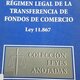 Régimen legal de la transferencia de fondos de comercio