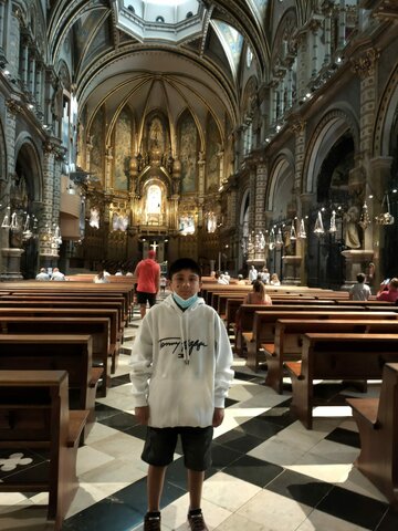 Quan vaig anar a l'església de Montserrat
