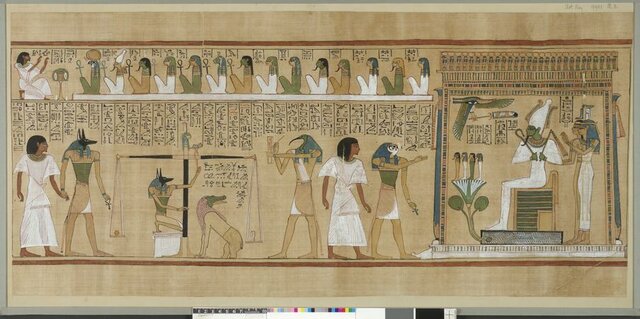 Last judgment of Hu-Nefer, from his tomb