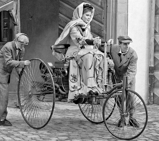 Bertha Benz did the first long journey