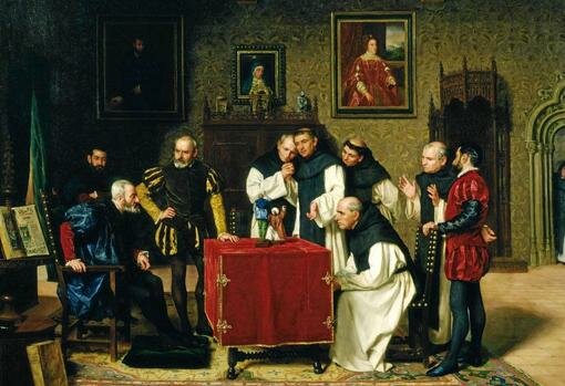 Carlos I abdica en su hijo Felipe y en su hermano Fernando. Se retira al monasterio de Yuste, donde muere 1558.