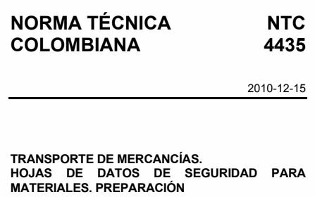 NORMA TECNICA COLOMBIANA 4435