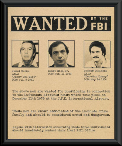 Lucchese family makes millions from Lufthansa Heist.