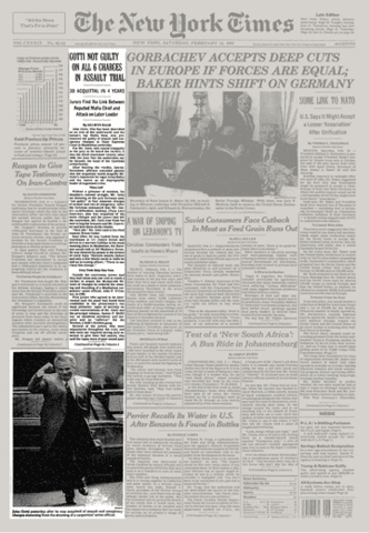 John Gotti acquitted of murder charges.