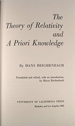 The Theory of Relativity And A Priori Knowledge
