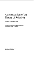 Axiomatization of the Theory of Relativity